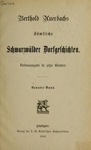Tapa de Sämtliche schwarzwälder Dorfgeschichten
