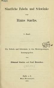Tapa de Sämtliche Fabeln und Schwänke