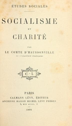 Tapa de Socialisme et charité