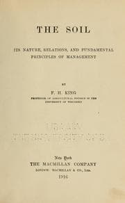 Tapa de The soil, its nature, relations, and fundamental principles of management