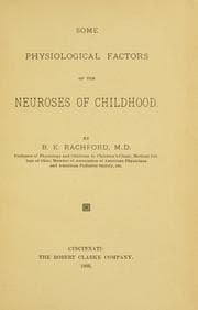 Tapa de Some physiological factors of the neuroses of childhood