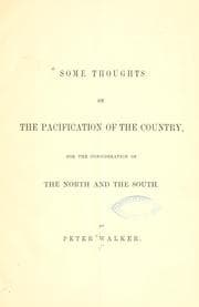 Tapa de Some thoughts on the pacification of the country