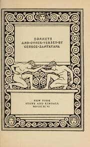 Tapa de Sonnets and other verses