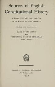 Tapa de Sources of English constitutional history