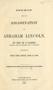 Tapa de Sermon upon the assassination of Abraham Lincoln
