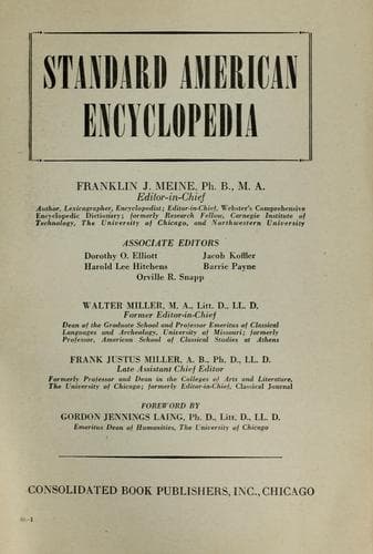 Tapa de Standard American encyclopedia ...
