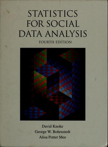 Tapa de Statistics for social data analysis