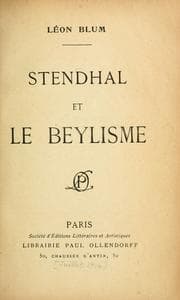 Tapa de Stendhal et le beylisme