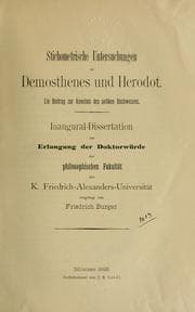 Tapa de Stichometrische Untersuchungen zu Demosthenes und Herodot