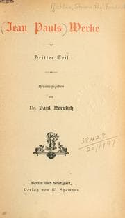 Tapa de Jean Pauls Werke