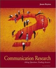 Tapa de Communication research