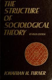 Tapa de The structure of sociological theory