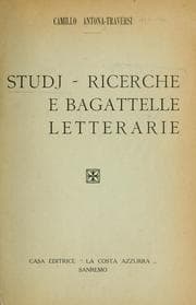 Tapa de Studi, ricerche e bagatelle letterarie