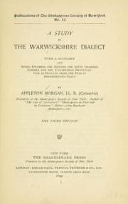 Tapa de A study in the Warwickshire dialect