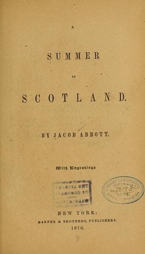 Tapa de A summer in Scotland.