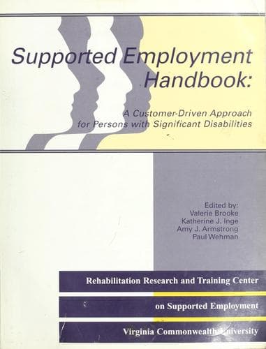 Tapa de Supported employment handbook