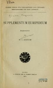 Tapa de Supplementum Euripideum