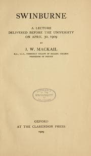 Tapa de Swinburne, a lecture