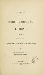 Tapa de Synopsis of the North American lichens