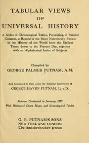 Tapa de Tabular views of universal history