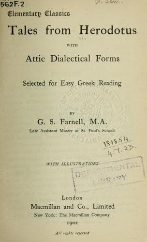 Tapa de Tales from Herodotus