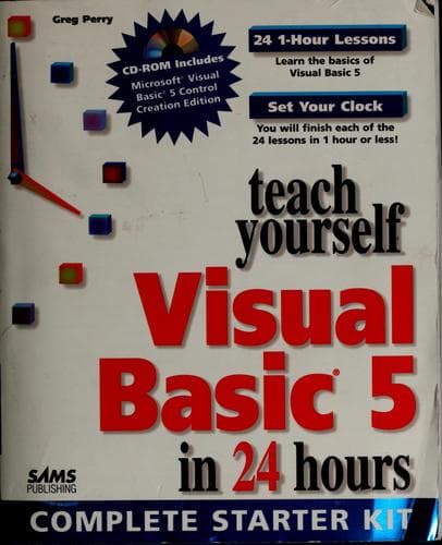 Tapa de Teach yourself Visual Basic 5 in 24 hours