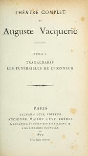 Tapa de Théatre complet de Auguste Vacquerie