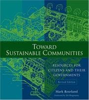 Tapa de Toward sustainable communities