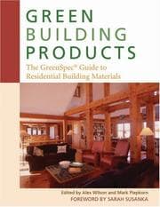 Tapa de Green building products : the GreenSpec guide to residential building materials