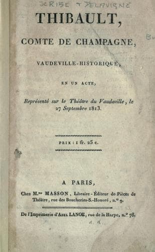 Tapa de Thibault, comte de Champagne