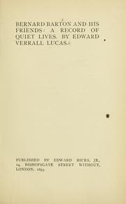Tapa de Bernard Barton