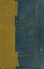 Tapa de Thin paper Webster's new collegiate dictionary
