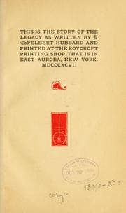 Tapa de This is the story of The legacy as written