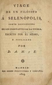 Tapa de Viage de un filósofo á Selenópolis, corte desconocida de los habitantes de la tierra