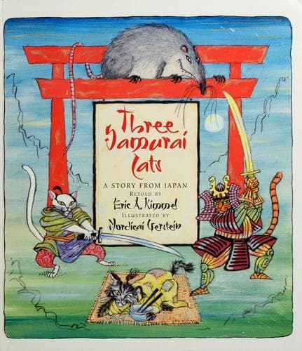 Tapa de Three samurai cats