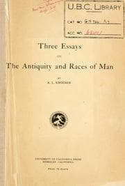 Tapa de Three essays on the antiquity and races of man