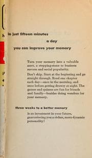 Tapa de Three weeks to a better memory