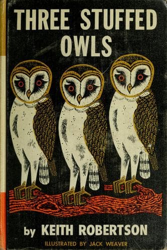 Tapa de Three stuffed owls