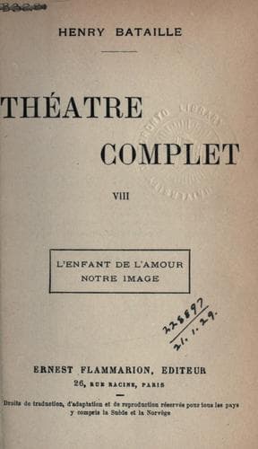Tapa de Théâtre complet