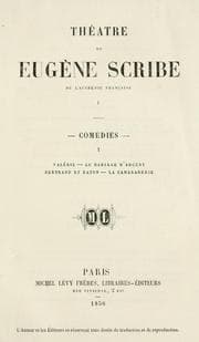 Tapa de Théâtre de Eugene Scribe