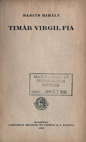 Tapa de Timár Virgil fia
