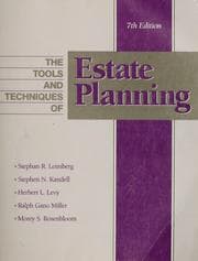 Tapa de The Tools and techniques of estate planning