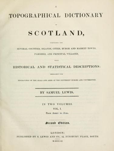 Tapa de topographical dictionary of Scotland