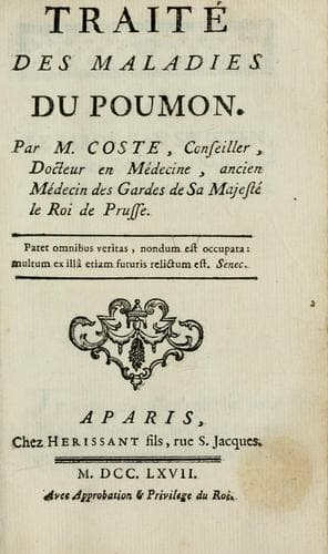 Tapa de Traité des maladies du poumon