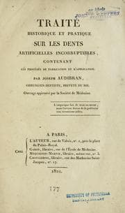 Tapa de Traité historique et pratique sur les dents artificielles incorruptibles