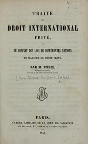 Tapa de Traité du droit international privé