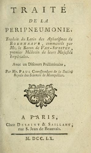 Tapa de Traité de la peripneumonie