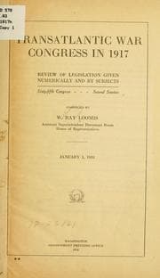 Tapa de Transatlantic war Congress in 1917