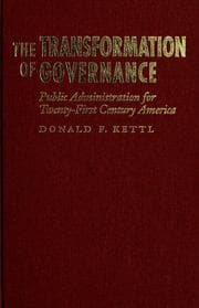 Tapa de The transformation of governance