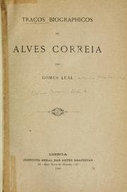 Tapa de Traços biographicos de Alves Correia